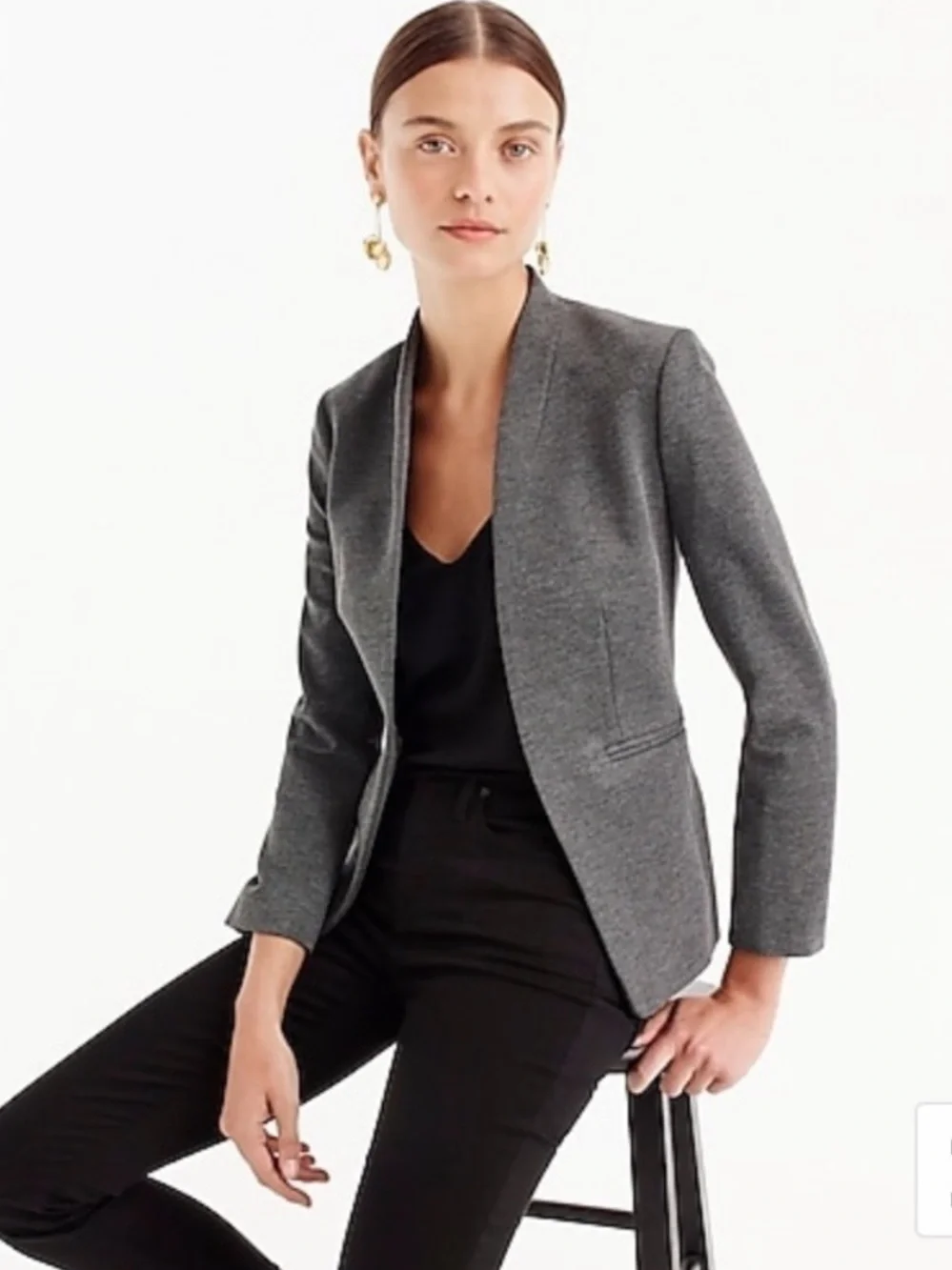 NEW J. Crew Going Out Blazer in Heather Dove Gray Grey Stretch Twill Sz 12 NWT